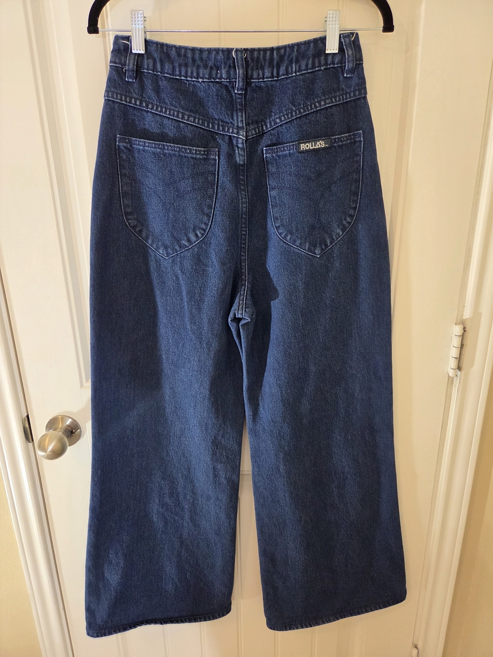 Rolla's Studio Flare High-Rise Wide Leg Jeans Dark Blue Size 27 - Picture 3 of 14